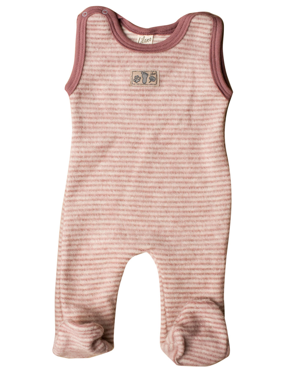 Lilano, Baby | (kbT) Strampler Fuß Wollfrottee-Plüsch, Frühchenkleidung mit Schurwolle | | Baby Foster-Naturkleidung